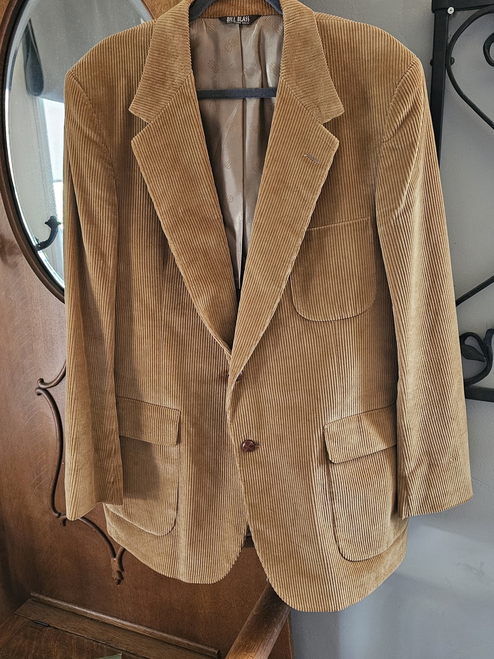 Vintage Bill Blass Camel Corduroy Blazer Sport Coat Raleigh’s Washington